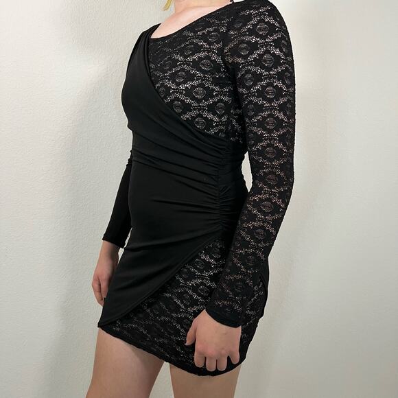 Vintage Mystic Black and Lace Mini Dress Size Small - Picture 2 of 11